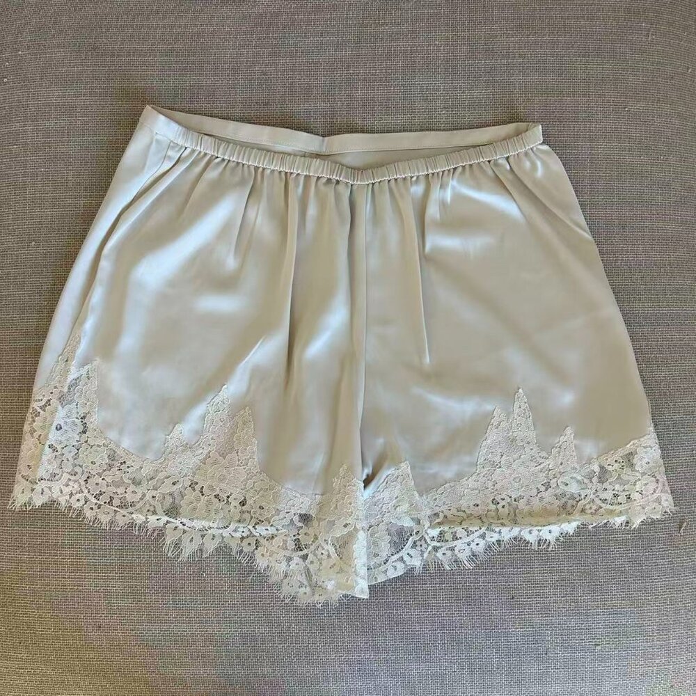 Reformation Cream Lace-Trim Silk Shorts - NWOT - Picture 8 of 11